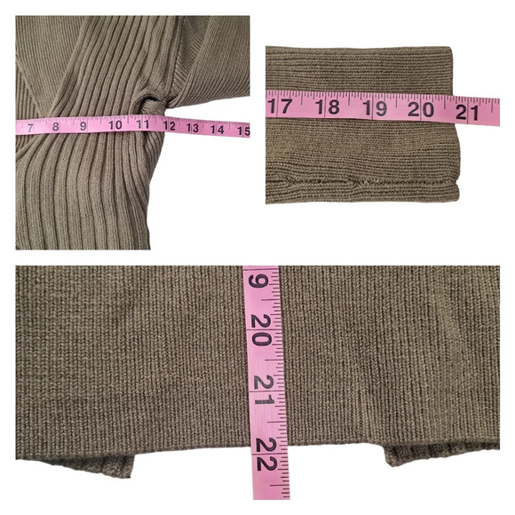 NWT Dion Lee Size XS/2 Warm Khaki Cable Cut-Out Back Tie Turtleneck Sweater - Picture 13 of 16